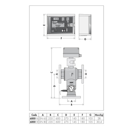 LEGIOMIX Elektroniczny zawór mieszający z programowalną dezynfekcją termiczną i dezynfekcją kontrolną. Przyłącza kołnierzowe - 2