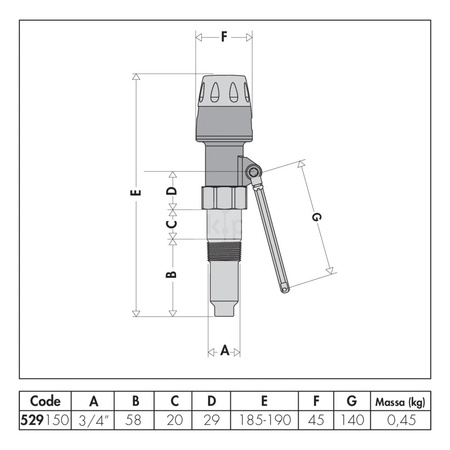 Regulator ciągu kominowego 3/4" GZ ISO 7/1