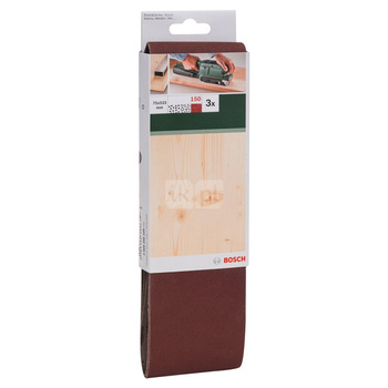 3-częściowy zestaw taśm szlifierskich do szlifierek taśmowych, wersja czerwona K = 150