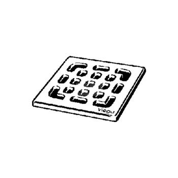 Advantix-ruszt stal nierdzewna 1.4301, wymiar systemowy 100, z otworami, nr wzoru 4933.3 L: 94 B: 94 H: 5