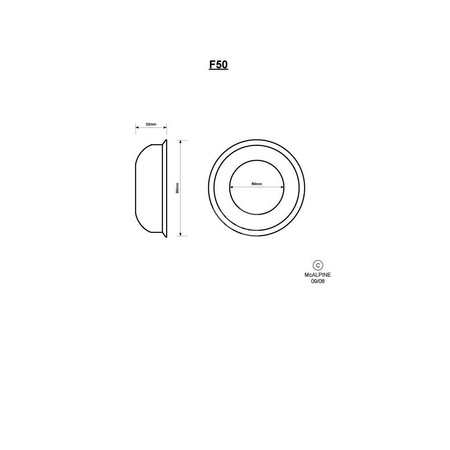 Rozeta wypukła 50mm