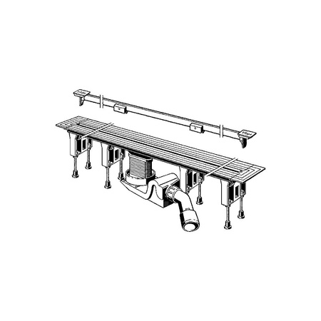 Odwodnienie prysznicowe 300 - 1200 stal chromoniklowa / błyszczący