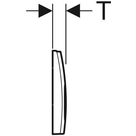 Przycisk uruchamiający Geberit Delta25, przedni, chrom-mat