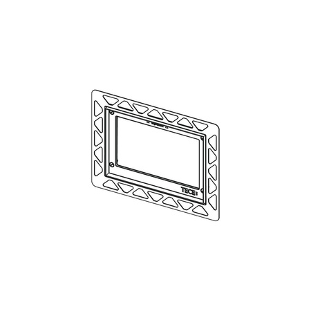 Ramka montażowa do WC, służy do montażu przycisków TECEloop/TECEsquare/TECEnow/TECEvelvet oraz TECElux mini zlicowanych z płytką ścienną, metal połysk