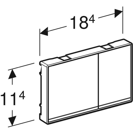 Przycisk uruchamiający Geberit Omega60, przedni/górny, biały