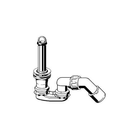 Varioplex-odpływ nr wzoru 6931.45 fi: 70 poziom wody: 120 DN: 40/50 do brodzików z otworem odpływowym fi 52