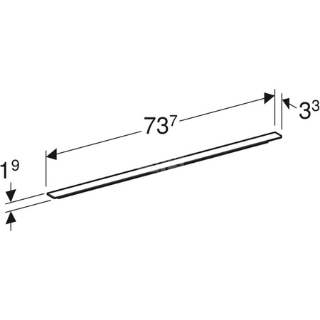 Uchwyt iCon: Chrom błyszczący, 73.7cm