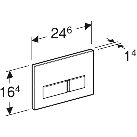 Przycisk uruchamiający Geberit Sigma50, przedni, uniwersalny