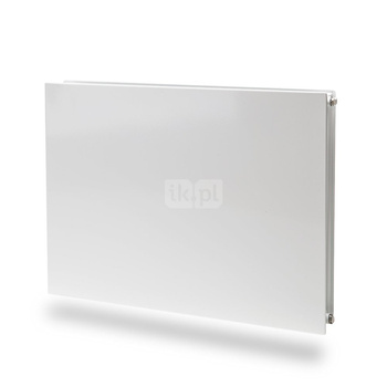 Grzejnik płytowy typ 10 higieniczny PURMO Plan Hygiene FH wym. 900 x 800 mm, kolor biały, moc 656 W, front Płaski gładki