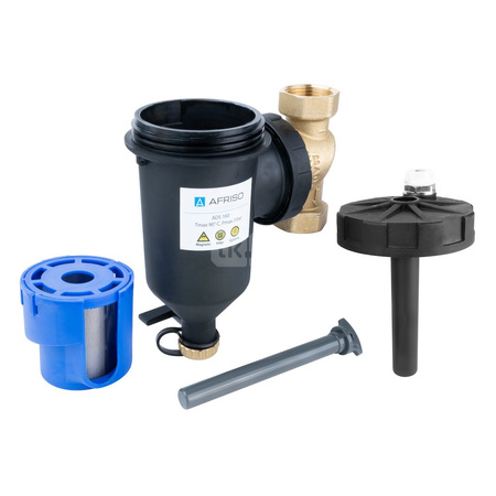 Separator AFRISO ADS 160, do C.O., do klimatyzacji, 3 bar / 90'C, 1'' (GW), z wkładem magnesowymInstalacje i źródła ciepła, z izolacją