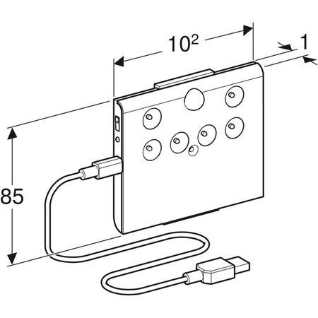 Oświetlenie szafy odsadzkowe Geberit Group, zasilanie akumulatorowe