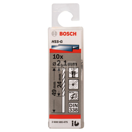 WIERTŁO STAND. HSS-G 135 '2,1/24MM