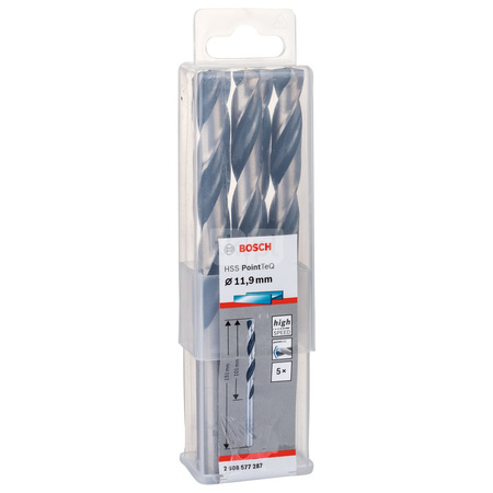 WIERT. HSS POINTTEQ 11.9MM 5PC