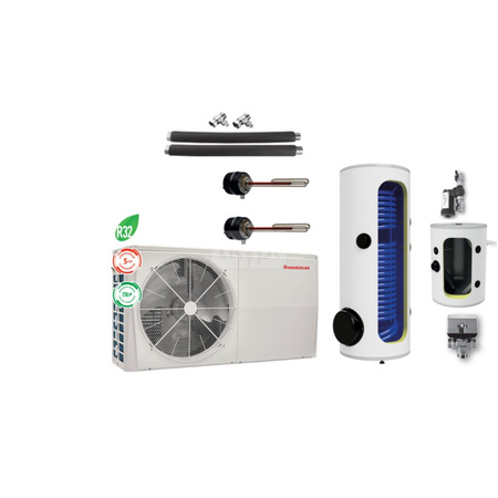 Pakiet - Pompa ciepła powietrzna powietrze-woda monoblok IMMERGAS MAGIS M6 6 kW 230 V + Zasobnik c.w.u. OKC 250 NTR/HP + Zasobnik buforowy NAD 50 V1