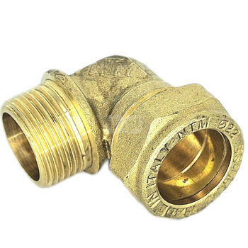 Kolano skręcane QIK Do rur miedzianych, mosiądz, 3/4'' x 18 mm (GZ x złącze skręcane)