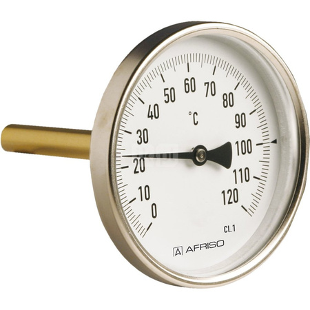 Termometr bimetaliczny AFRISO BiTh I, D211 fi 63 mm 0…160'C tuleja 63 mm połączenie ax