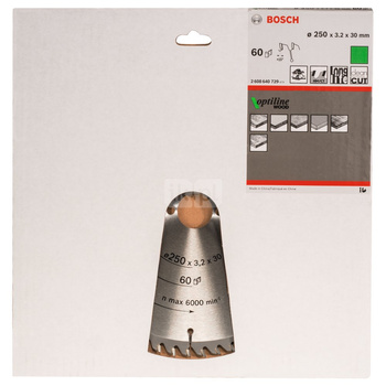 Tarcza pilarska Optiline Wood PIŁA TARCZ.-H OPTI 250X3.2X30Z60