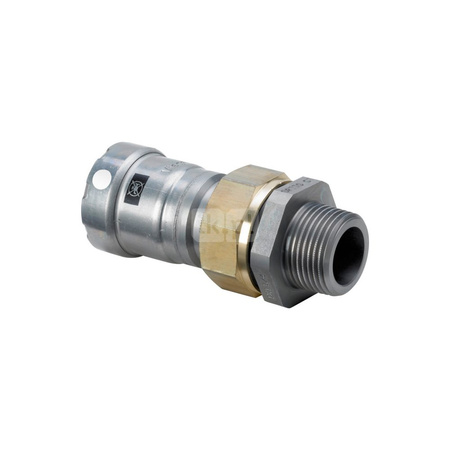 Megapress S-dwuzłączka przejściowa z SC-Contur stal niestopowa, powłoka cynkowo-niklowa, przyłącze zaprasowywane, gwint R, uszczelnienie płaskie, nr wzoru 4365 dopuszczenie VdS centralne ogrzewanie zgodne z AGFW FW 524 DN: 25 D: 1 R: 1