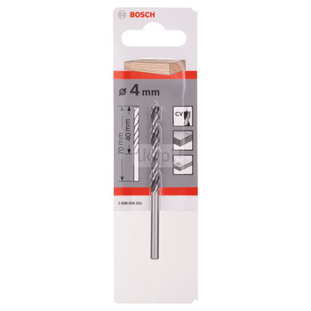 Standardowe, spiralne wiertło do drewna 4x30/70 NS