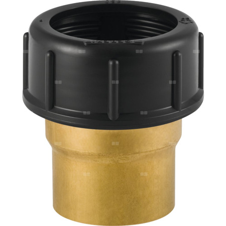 Łącznik GEBERIT HDPE, mosiądz, 54 mm x 56 mm (końcówka do lutowania x nakrętka) z uszczelką