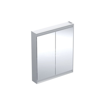 Geberit ONE Szafka z lustrem, Comfort Light, B75cm, H90cm, T15cm, montaż natynkowy, z dwojgiem drzwi, szary