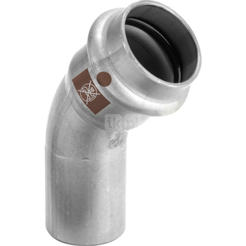 Łuk 45' VIEGA 1726.1, stal nierdzewna / stal nierdzewna, 42 mm (zz x zz)