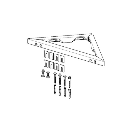 Zestaw montażowy narożny 605 x 302,5 x 35 stal / ocynkowane