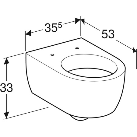 Miska WC wisząca GEBERIT iCon ceramiczna biała błyszcząca bez kołnierza wewnętrznego