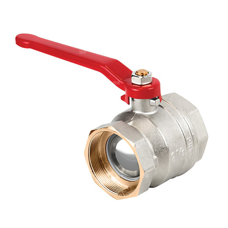 Zawór kulowy PERFEXIM 1410 mosiądz niklowany, PN 10 DN 100 gw x gw, uchwyt: dźwignia