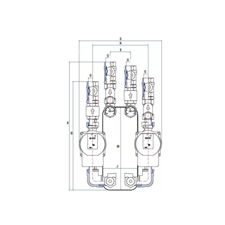 Zestaw wymiennikowy RUMET zasileanie z góry 15 płytowy