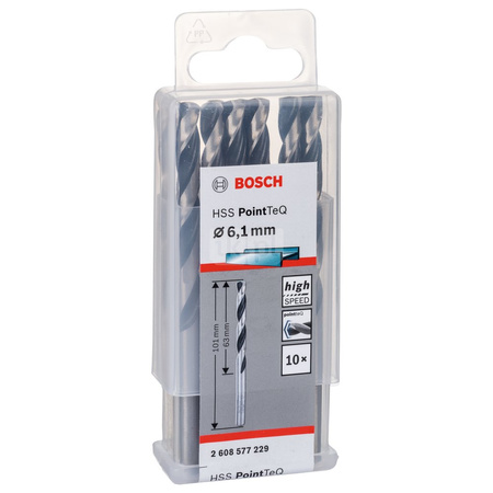 WIERT. HSS POINTTEQ 6.1MM 10PC