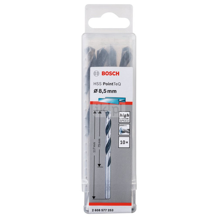 WIERT. HSS POINTTEQ 8.5MM 10PC