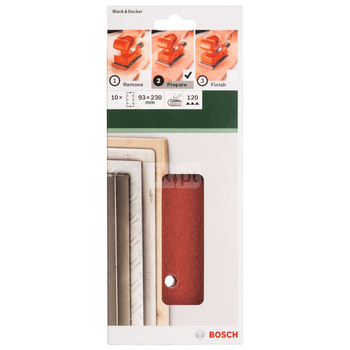 10-częściowy zestaw papierów ściernych do szlifierek oscylacyjnych K =120