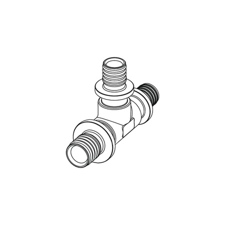 Trójnik TECE flex brąz 40 x 32 x 40 GZ