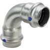 Łuk 90' VIEGA 2316LF, stal nierdzewna / stal nierdzewna, 22 mm (mz x mz)
