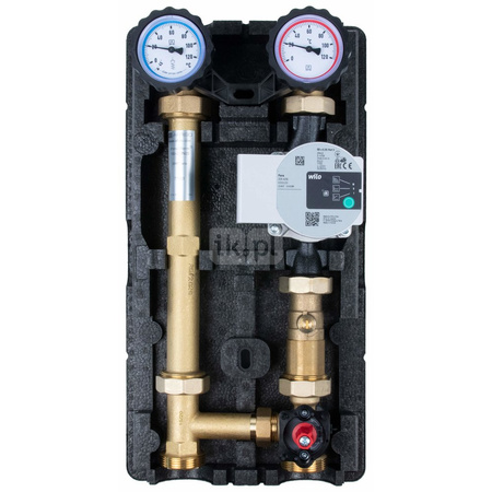 Grupa pompowa AFRISO PrimoTherm 180-2 DN25 GP 3-WM-R Vario GZ x GW 1 1/2'' x 1'', z zaworem mieszającym, z izolacją, z pompą obiegową