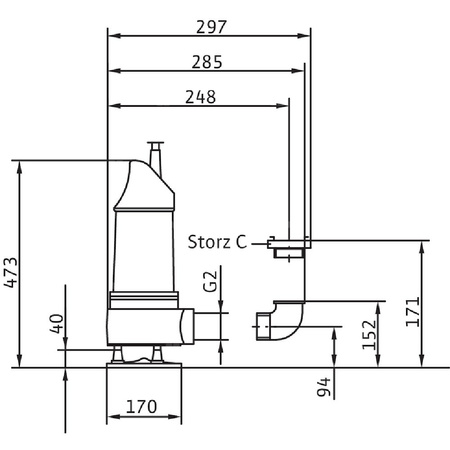 Pompa zanurzeniowa do ścieków WILO EMU KS 12 ES żeliwo 1 x 230 V, moc 1.8 W 50 Hz