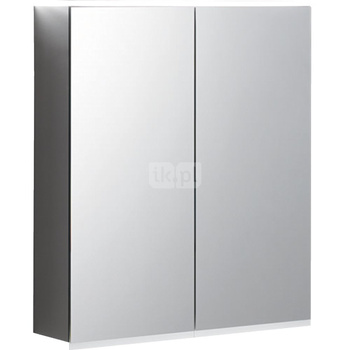 Szafka z lustrem Option Plus B60, z oświetleniem, dwoje drzwi
