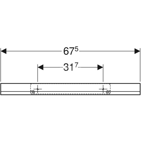 Półka iCon 67,55,5x13 biały mat