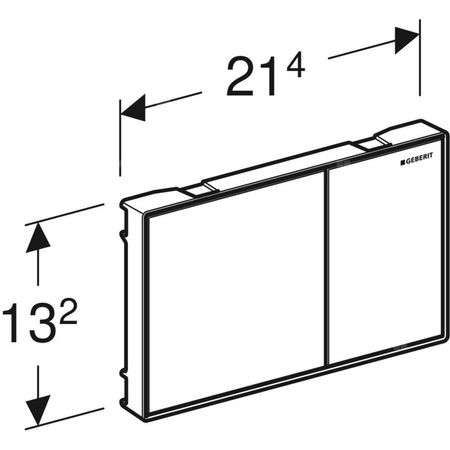Przycisk uruchamiający Geberit Sigma60, przedni, szkło białe