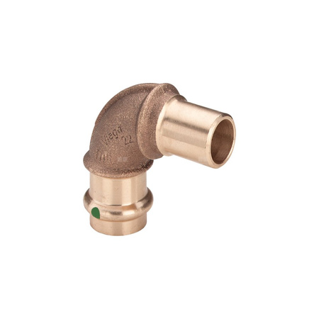 Łuk Sanpress 90' VIEGA 2216.1 Jednoczęściowy, brąz (Stan surowy) / brąz, 35 mm (mz x kw) z uszczelką