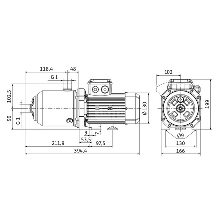 Wysokociśnieniowa pozioma pompa do wody Wilo-MEDANA CH1-L.204-2/V/A/10T