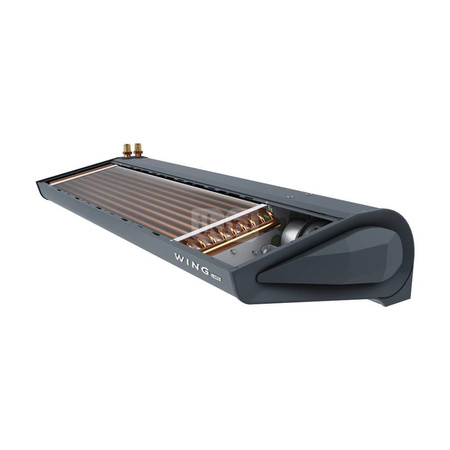 Kurtyna powietrzna WING II W100 EC z wodnym wymiennikiem ciepła DARK (RAL7016)