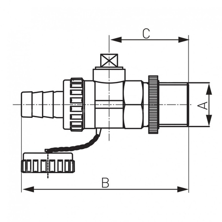 Zawór kulowy FERRO Spustowy 3/4'' GZ