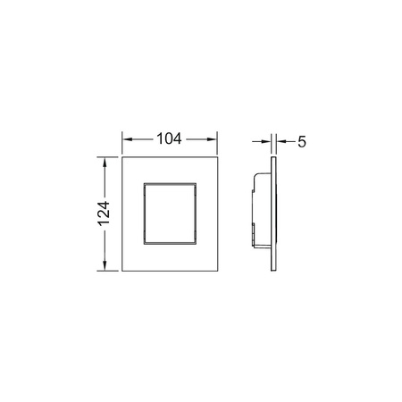 Przycisk spłukujący do stelaża do pisuaru (Mechaniczny) TECE now tworzywo, kolor biały