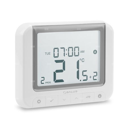 Temostat pokojowy dwużyłowe SALUS RT520, kolor beżowy 230 V z wyświetlaczem