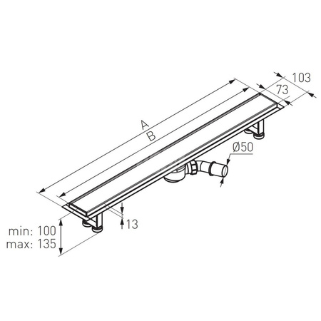 Odpływ liniowy 70 cm