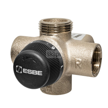 Zawór regulacyjny termostatyczny do wody ciepłej ESBE VTG141 RP3/4-G1 20-3,4 mosiądz GZ gazowy walcowy, DN 20, zakres temp. 20-55'C, Kvs 3.4 m3/h