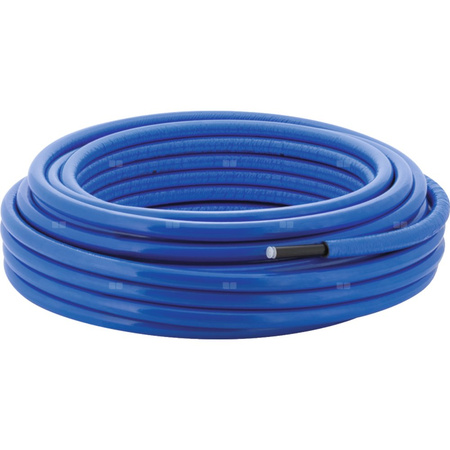 Rura PE-RT II/AL/PE-RT II GEBERIT Mepla 26 mm x 3 mm izolacja: 10 mm, izolacja kolor niebieski - kręgi 25m wielowarstwowa gładka