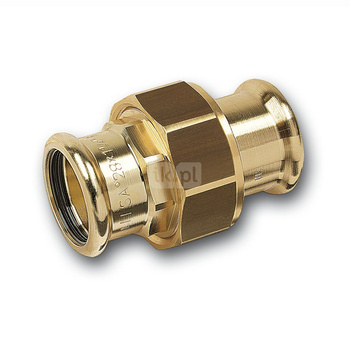 Śrubunek SANHA PURAPRESS trzyczęść., Cu, 54 mm (zw x zw)